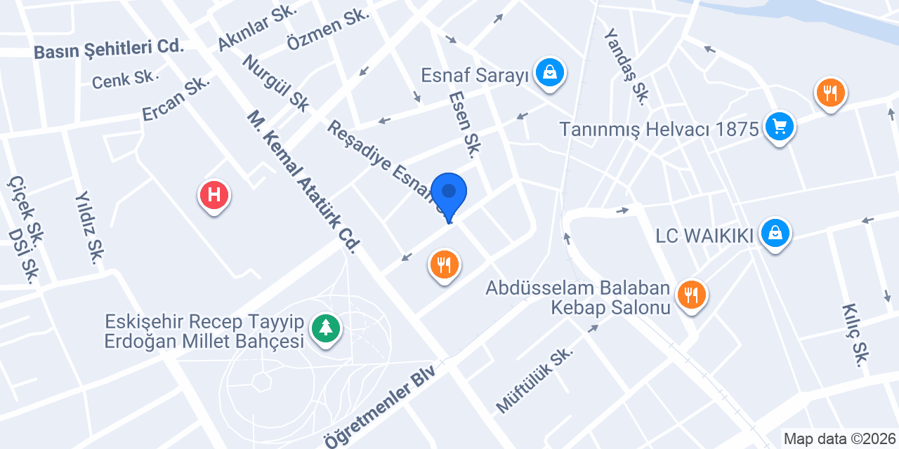 TÜLİN OFSET DAVETİYE MATBAA konumu