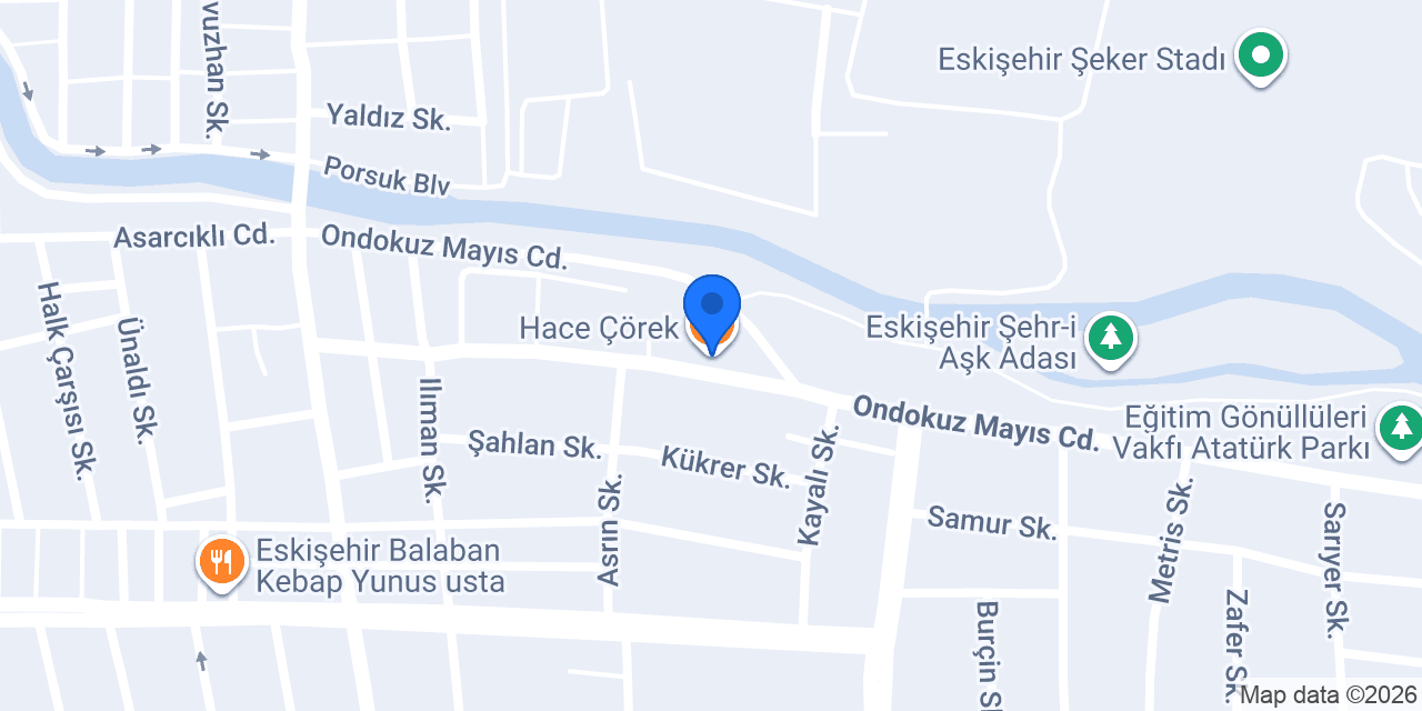 Hace Çörek konumu