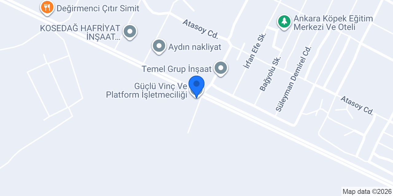 Güçlü Vinç Ve Platform İşletmeciliği konumu