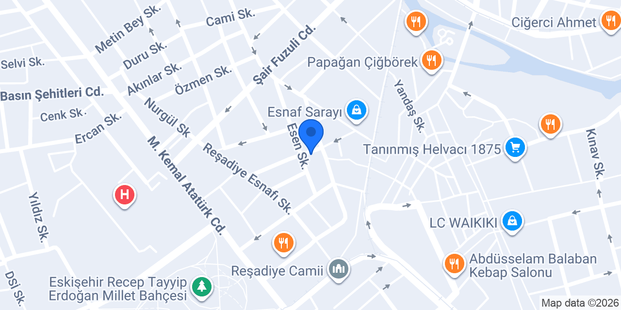 Eskişehir Matbaa konumu