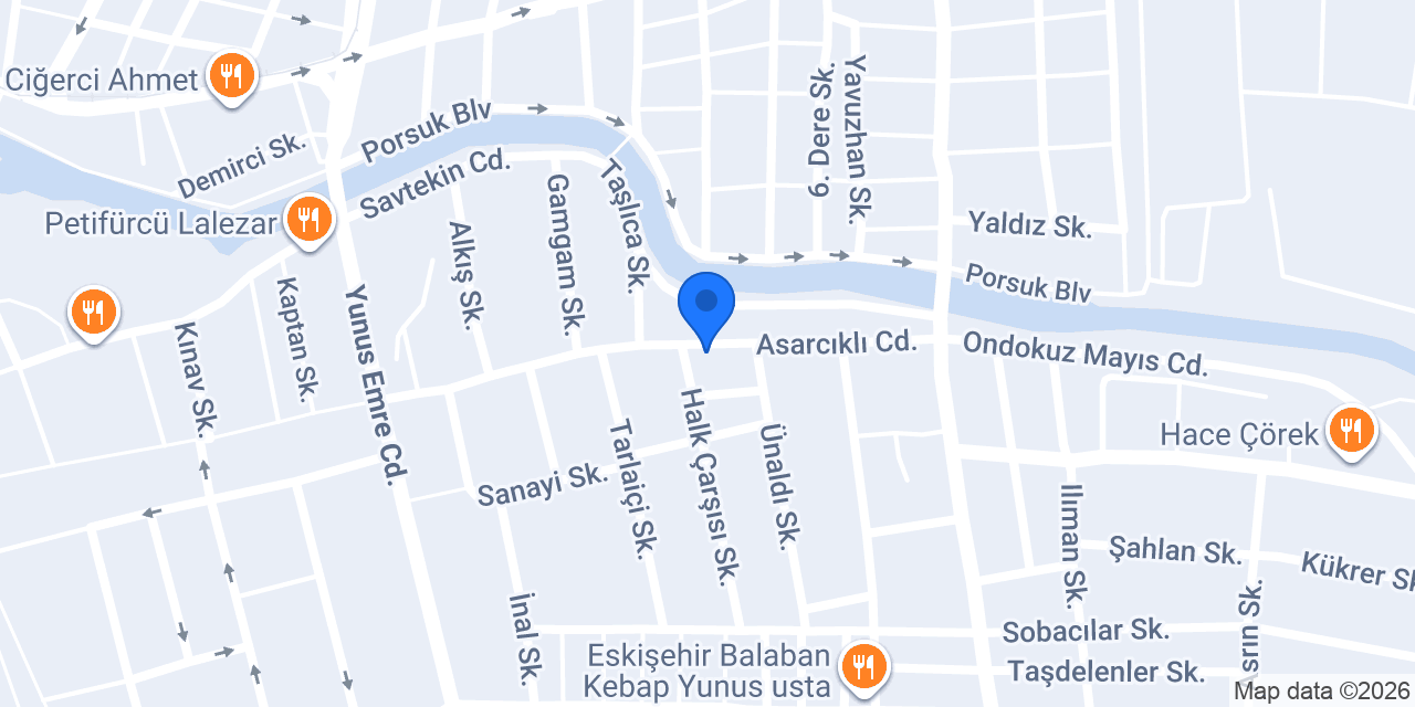 Eskişehir Husta Mobilya konumu