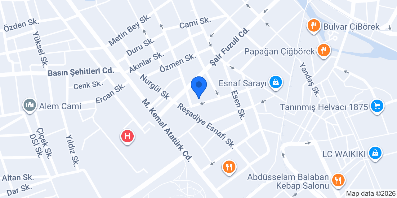 İnsancıl Kitabevi konumu