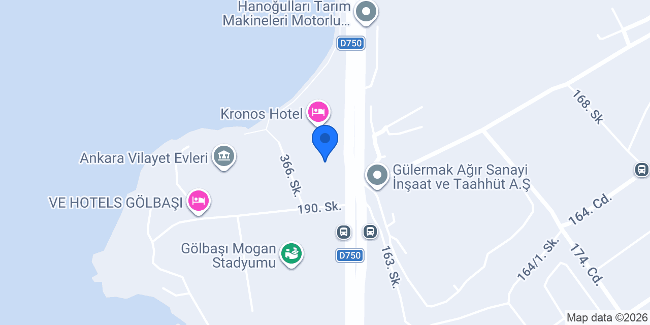 Kronos Gölbaşı Düğün Salonu konumu
