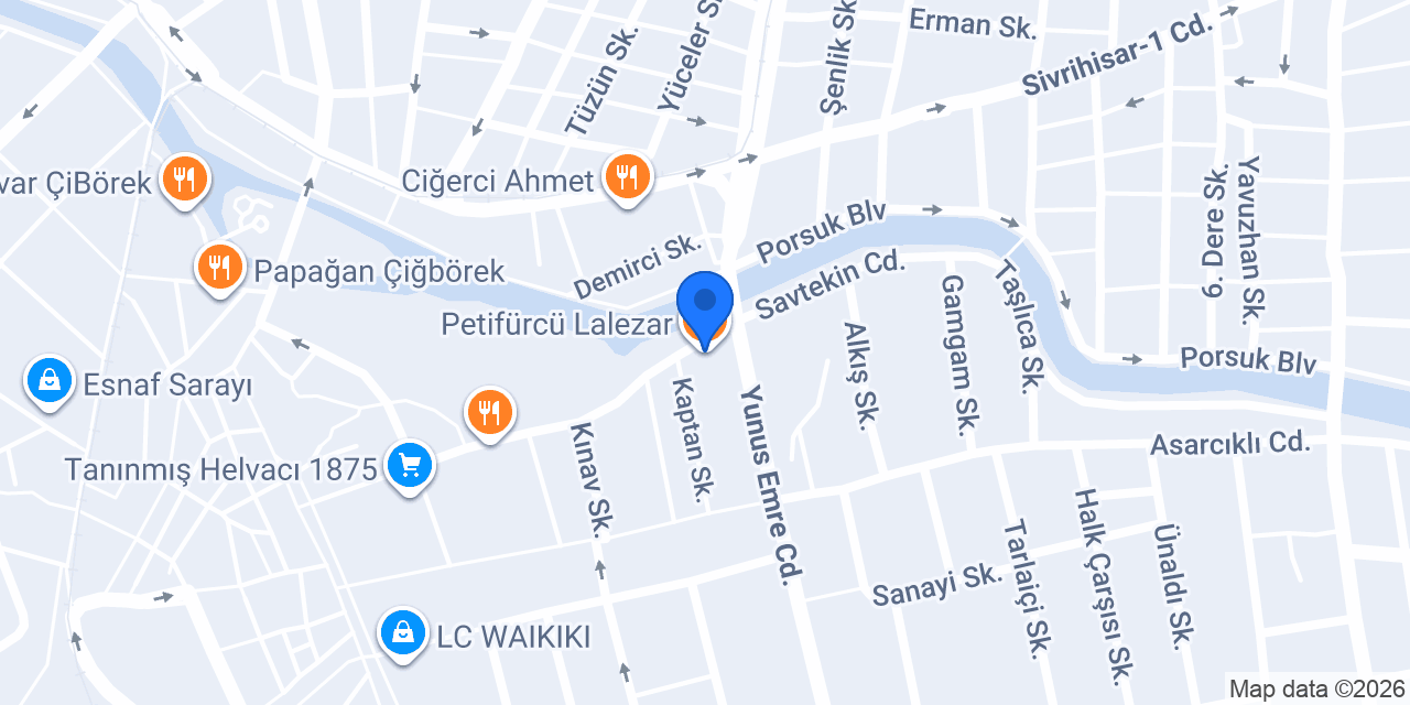 Petifürcü Lalezar konumu