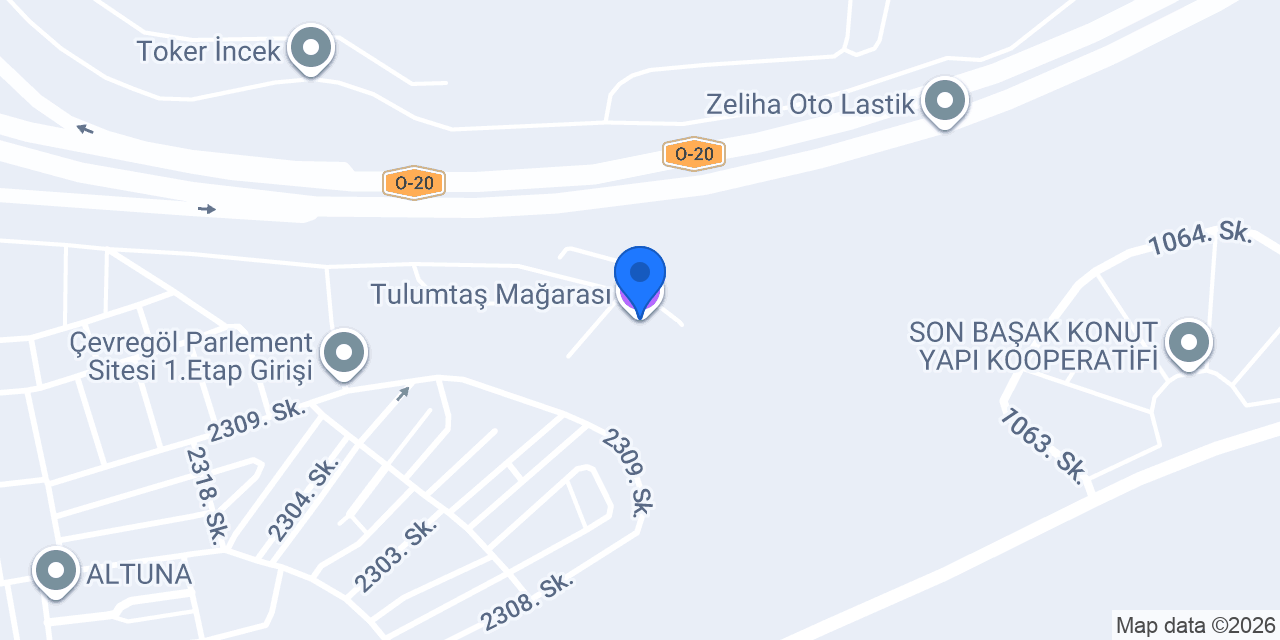Tulumtaş Mağarası konumu