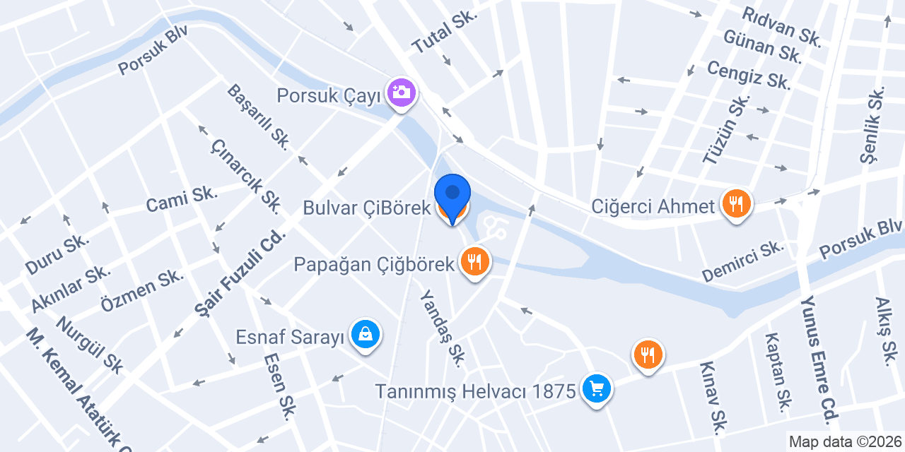 Bulvar ÇiBörek konumu