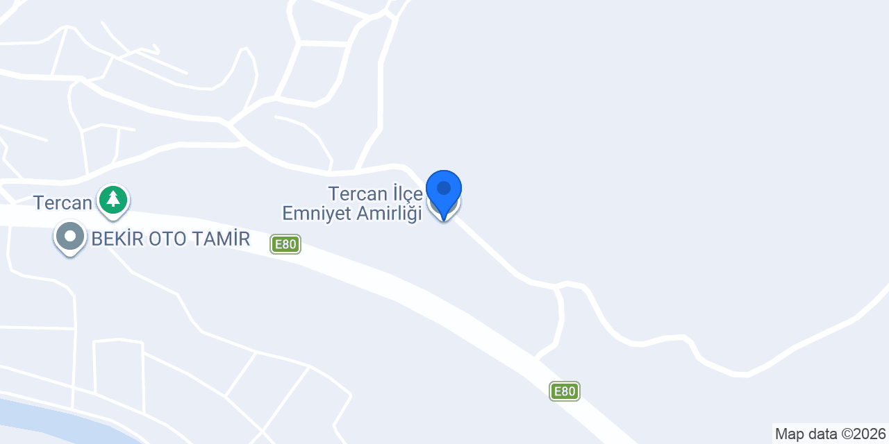 Tercan İlçe Emniyet Amirliği konumu