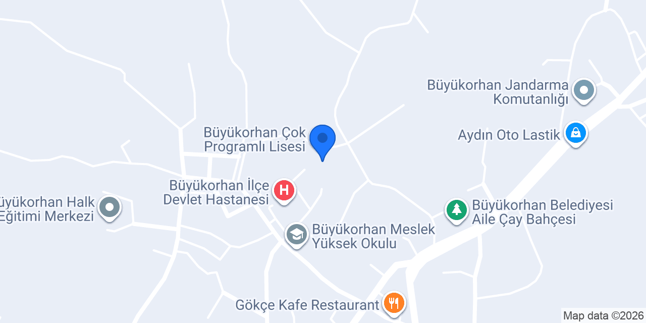 Büyükorhan Çok Programlı Lisesi konumu