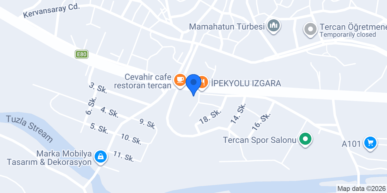 Halkbank Tercan Şubesi konumu