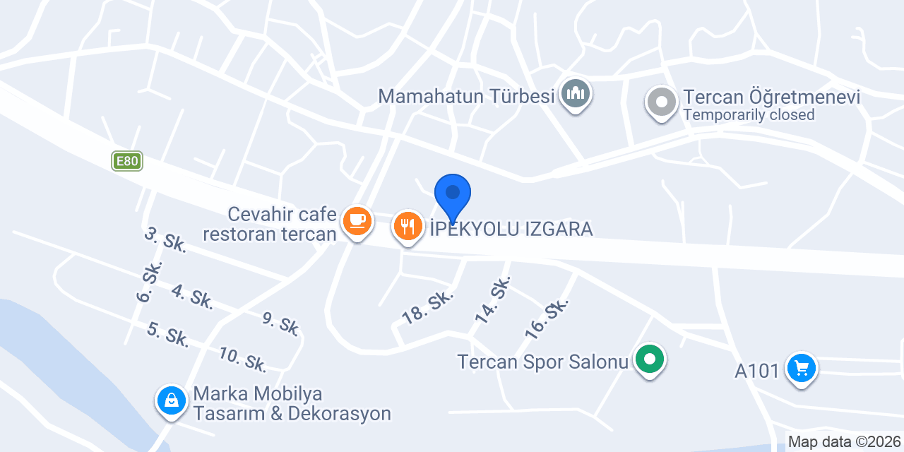 TERCAN MAMAHATUN PİZZA konumu