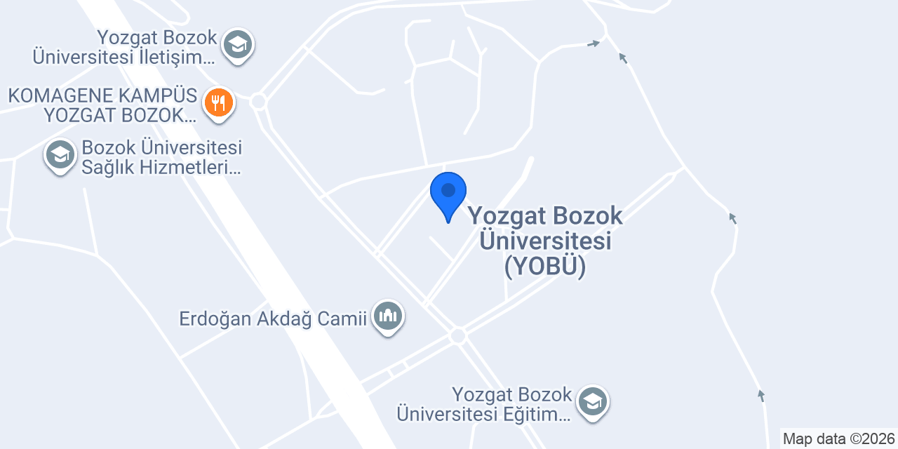 Bozok Üniversitesi Merkezi Kütüphane konumu