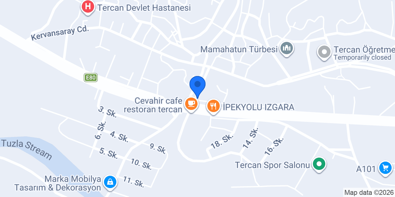 Tercan Fatih taksi konumu