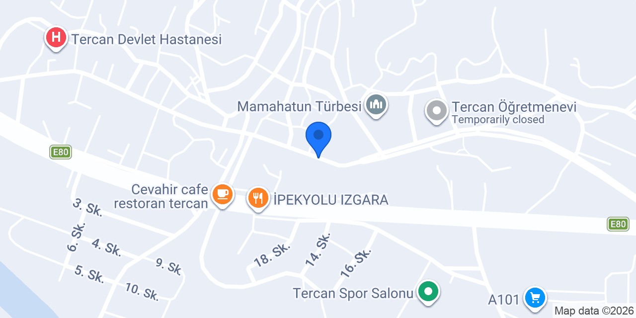 Tercan İlçe Halk Kütüphanesi konumu