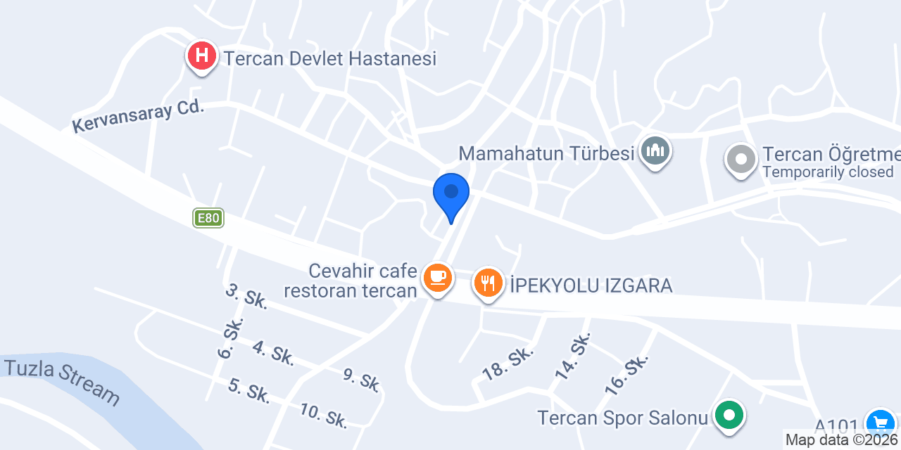 Mercan Lisesi konumu