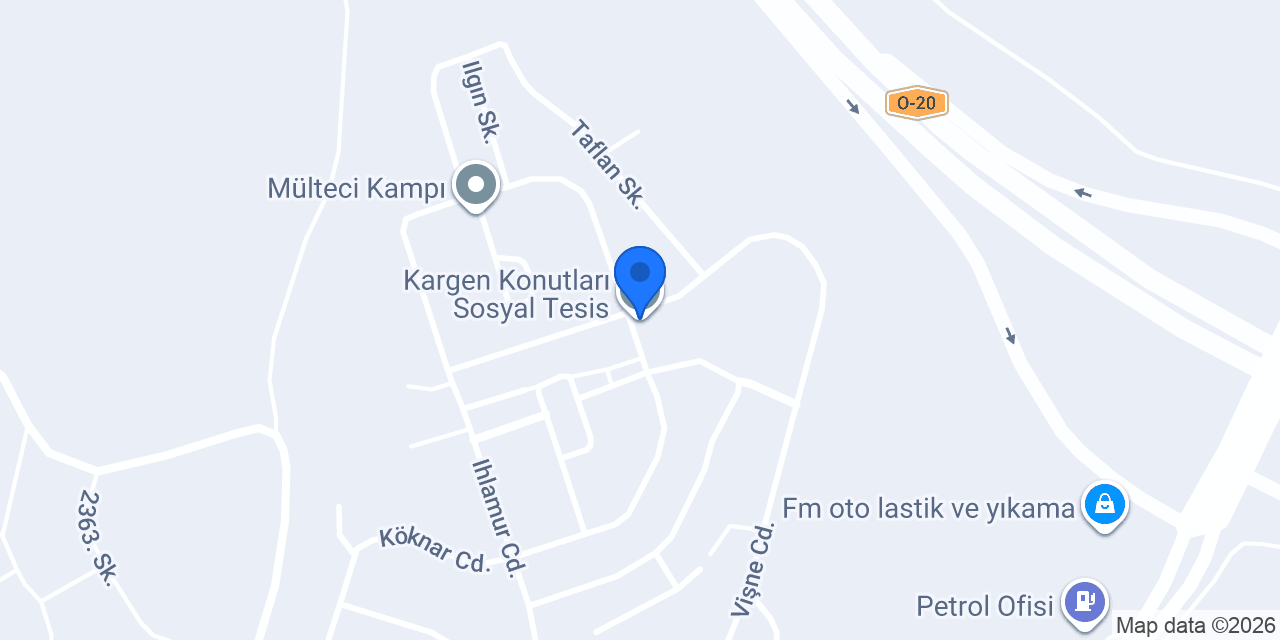 Kargen Konutları Sosyal Tesis konumu