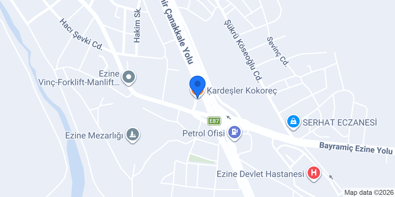 Ķardeşler Kokoreç konumu