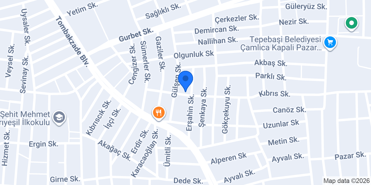 Nurgül Çelik Beslenme Merkezi konumu