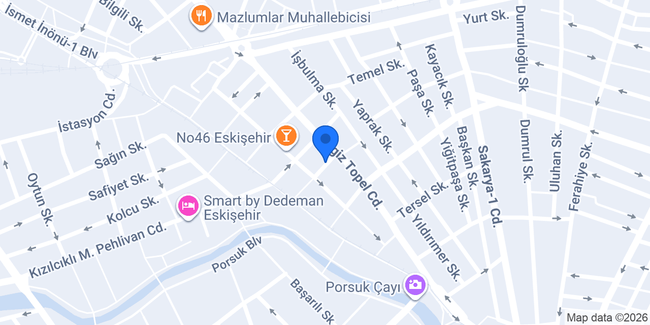 Eskişehir Özel Vizyon Sürücü Kursu konumu