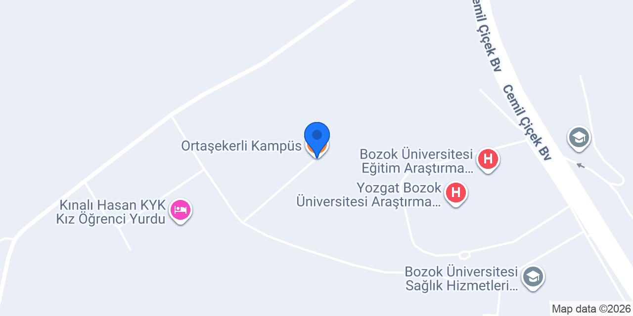 Ortaşekerli Kampüs konumu