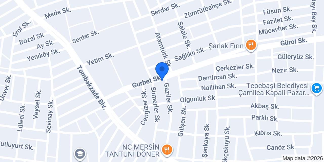 Çamlıca Fast Food konumu