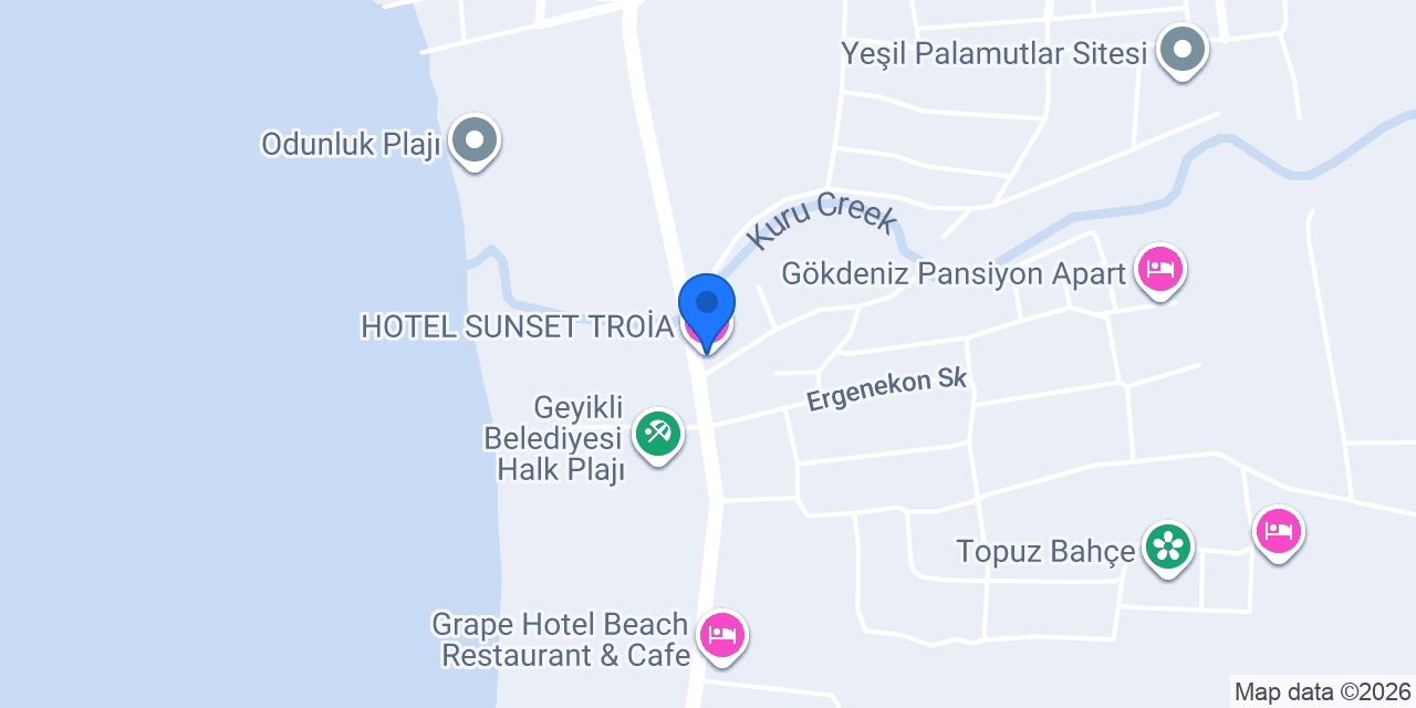 HOTEL SUNSET TROİA konumu