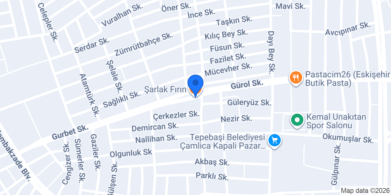 Şarlak Fırın konumu