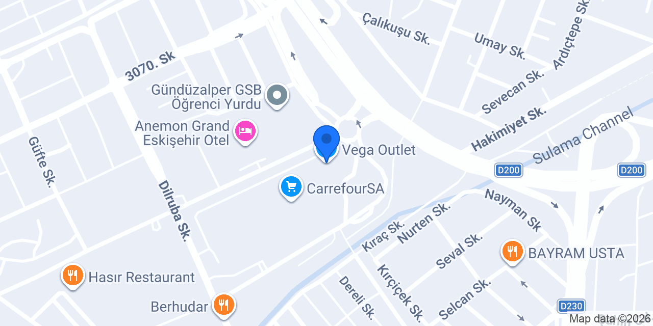 Vega Outlet konumu