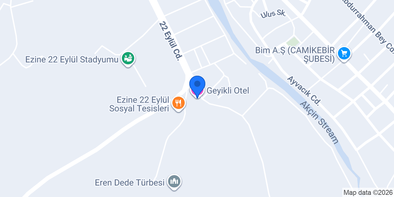 Geyikli Otel konumu