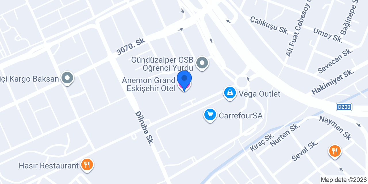 Anemon Grand Eskişehir Otel konumu