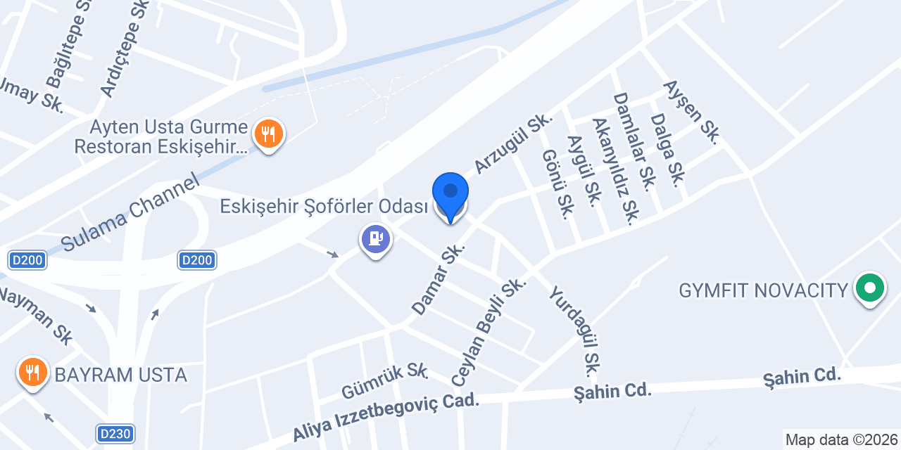 Eskişehir Şoförler Odası konumu