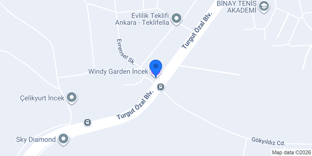 Windy Garden İncek konumu