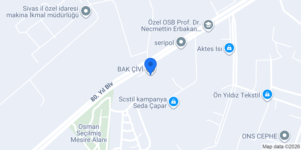 BAK ÇİVİ konumu