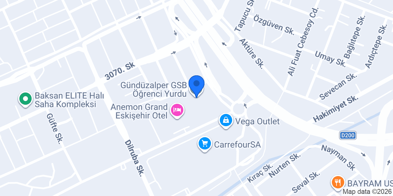 Gündüzalper GSB Öğrenci Yurdu konumu