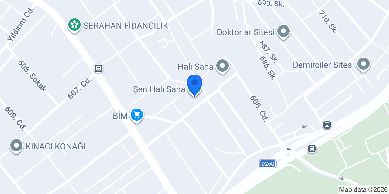 Şen Halı Saha konumu