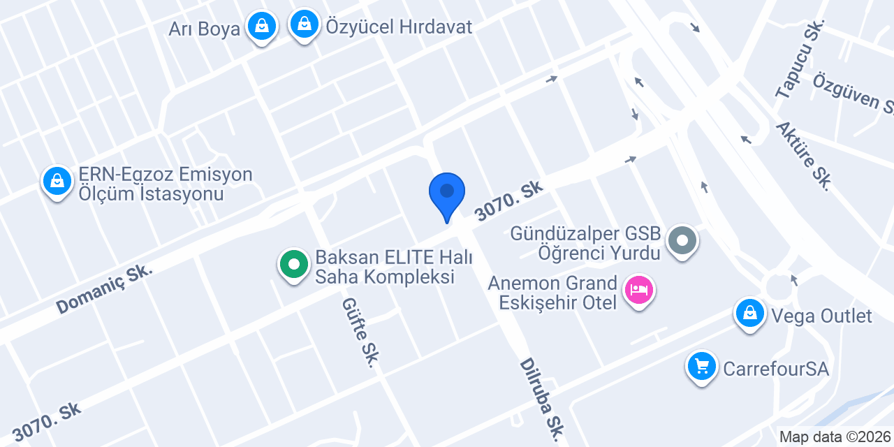 Çağlar Yapı Market-Filli Boya Eskişehir Tepebaşı konumu