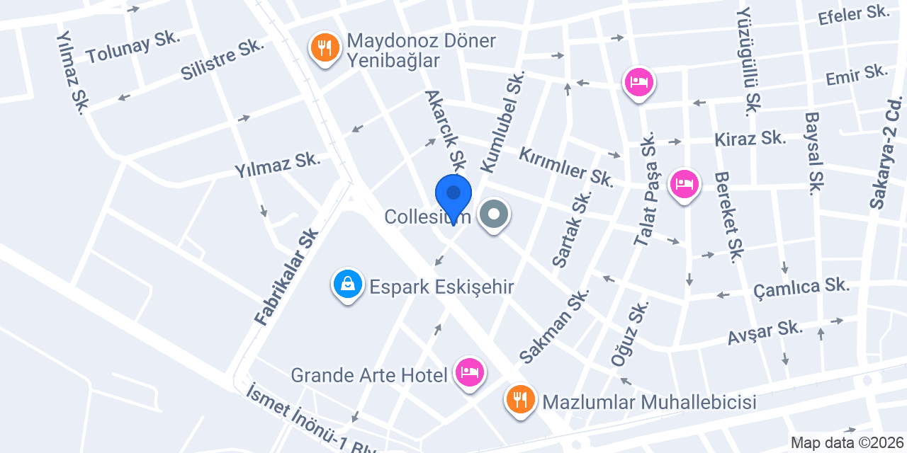 Luna Hotel Eskişehir konumu