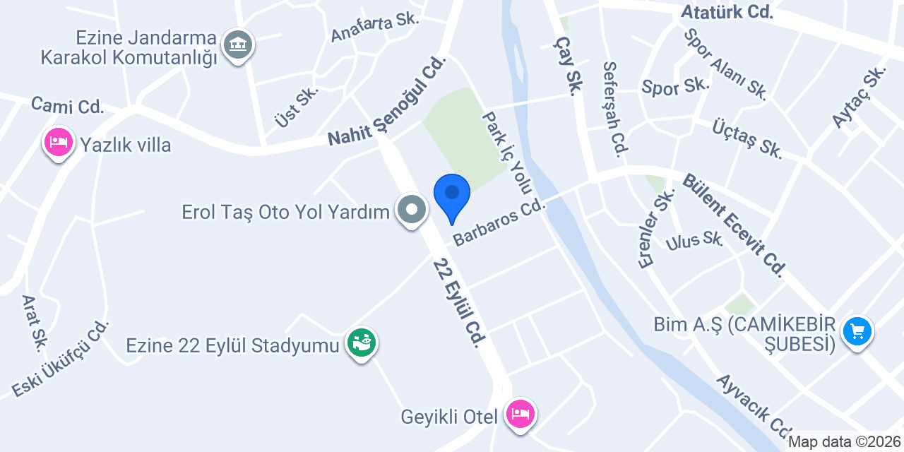 Aras Kargo Ezine Şubesi konumu