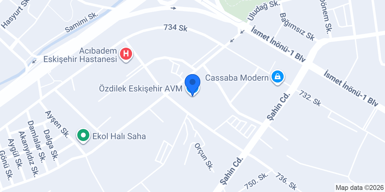 Özdilek Eskişehir AVM konumu
