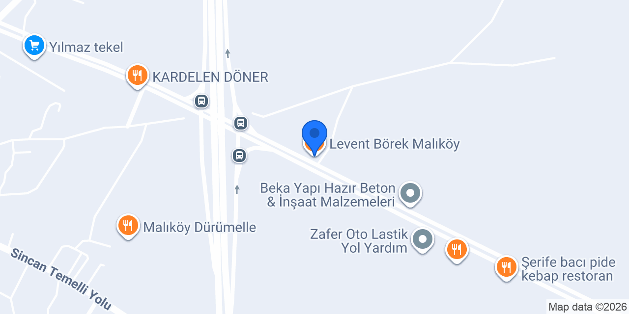 Levent Börek Malıköy konumu