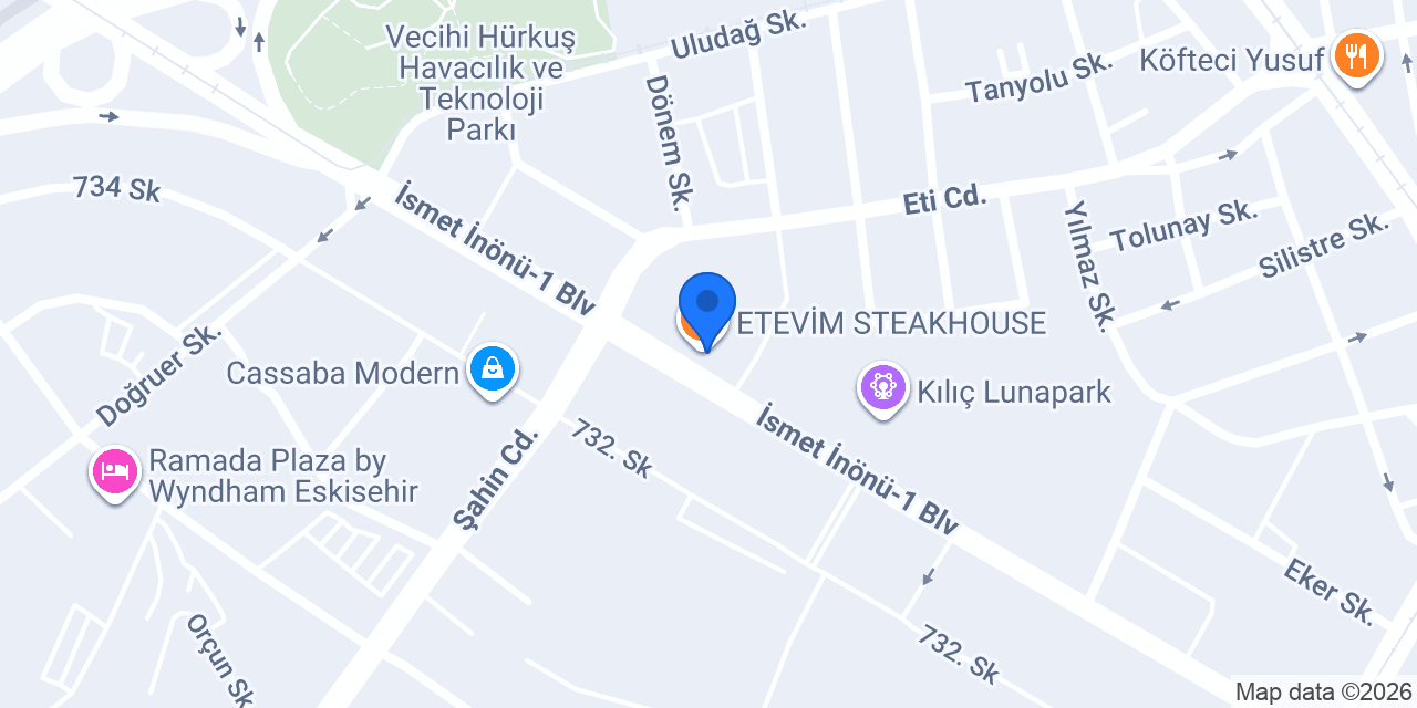 ETEVİM STEAKHOUSE konumu