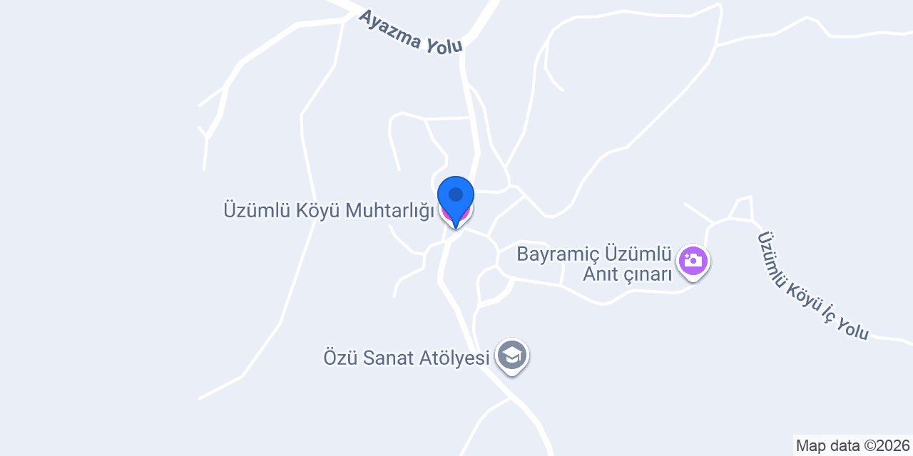 Üzümlü Köyü Muhtarlığı konumu
