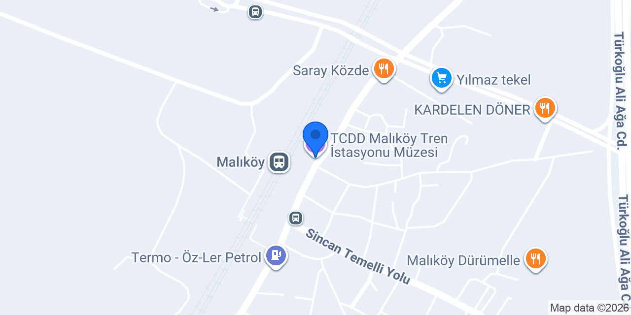 TCDD Malıköy Tren İstasyonu Müzesi konumu
