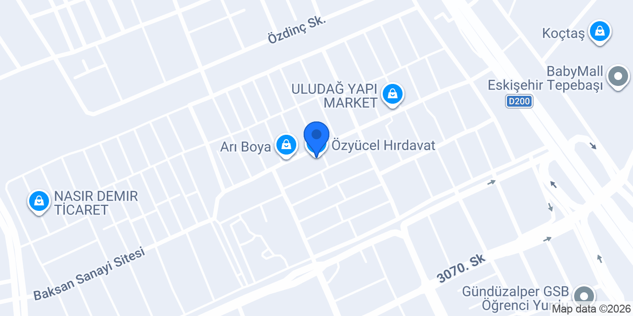 Özyücel Hırdavat konumu