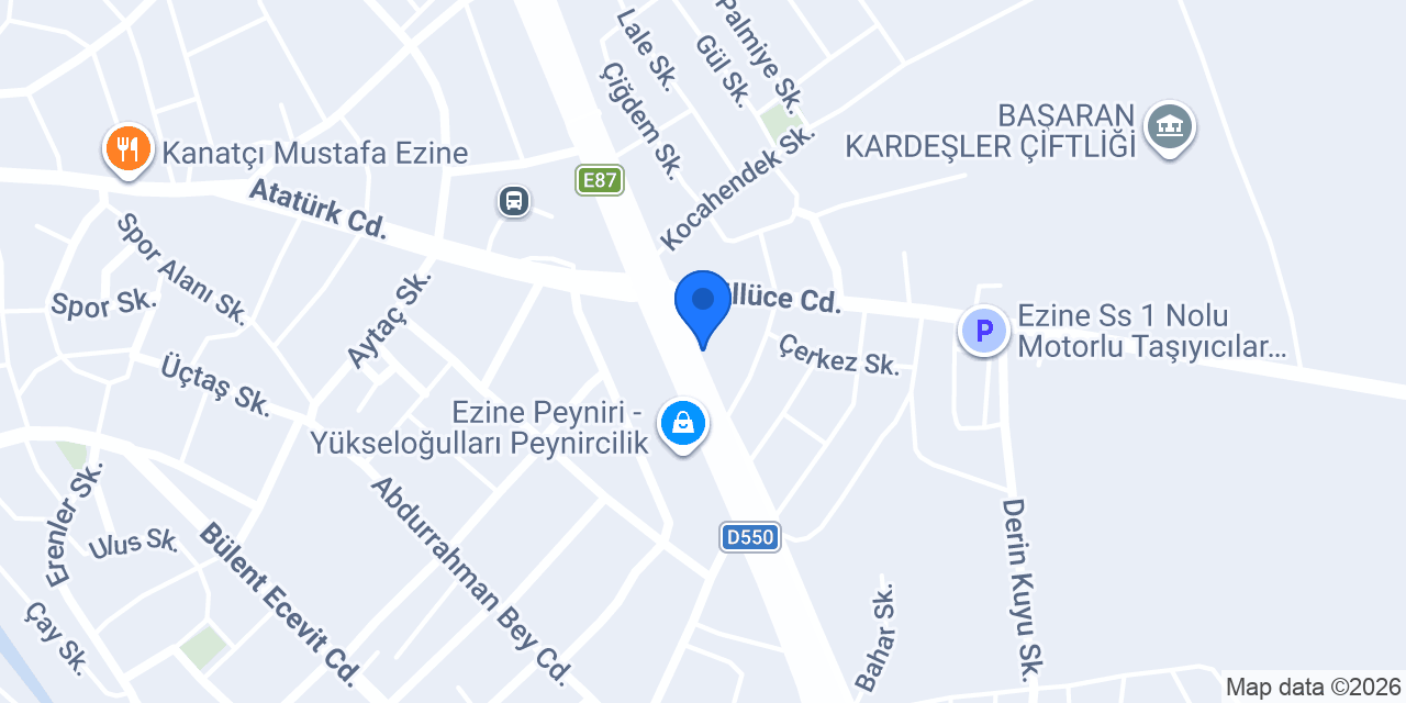 ezine peyniri konumu