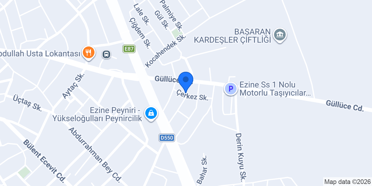 CAN HAFRİYAT EZİNE konumu
