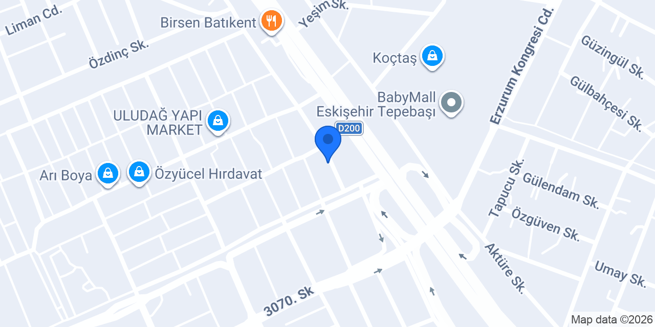 Eroğlu Alüminyum & Erduş Gold Duşkabin konumu