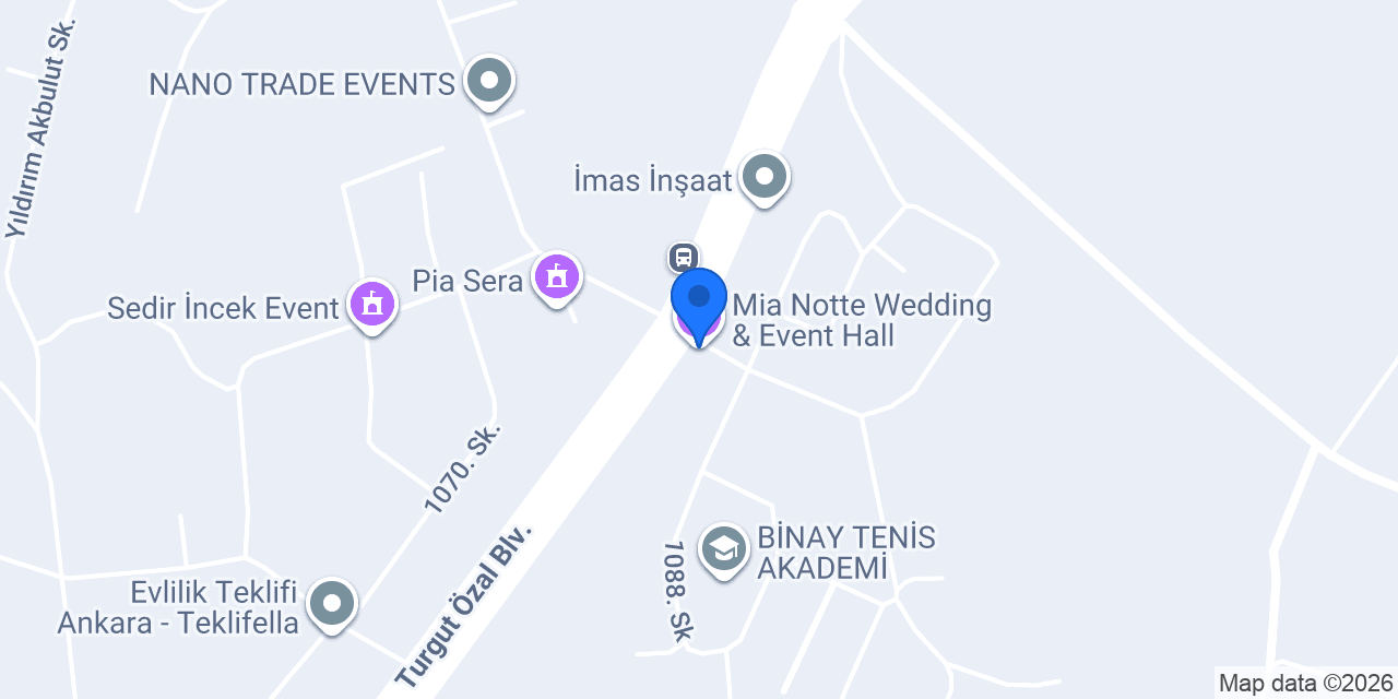 Mia Notte Wedding & Event Hall konumu