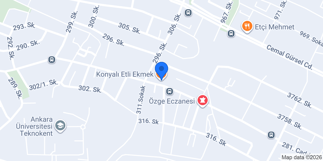 Konyalı Etli Ekmek konumu