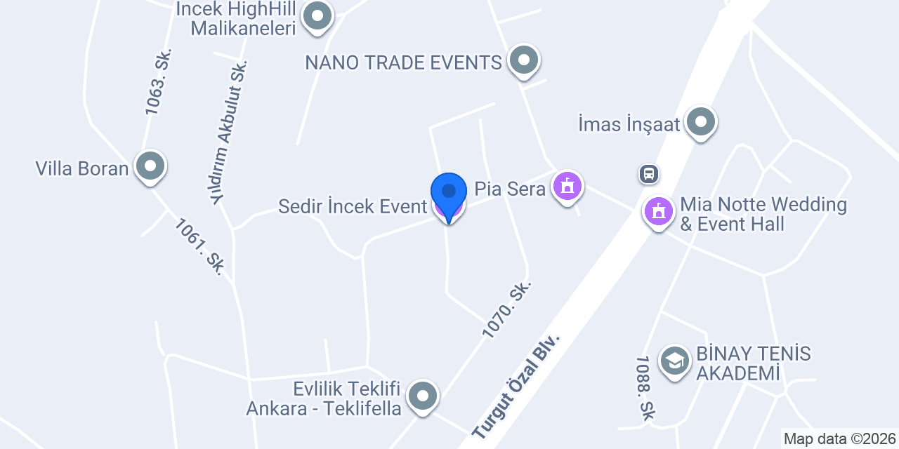 Sedir İncek Event konumu