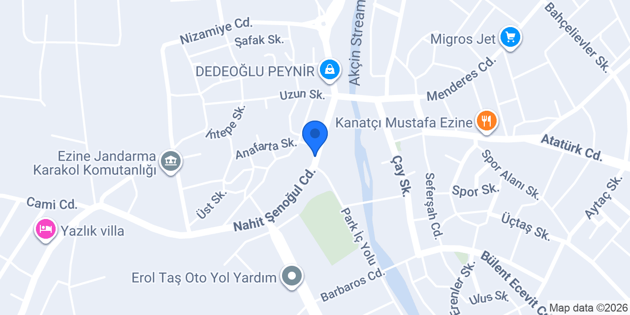 EZİNE NAR SİMİT EVİ konumu